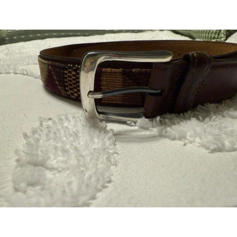 Men's Brighton Fabric/ Leather Laced Belt #30985 Size 36